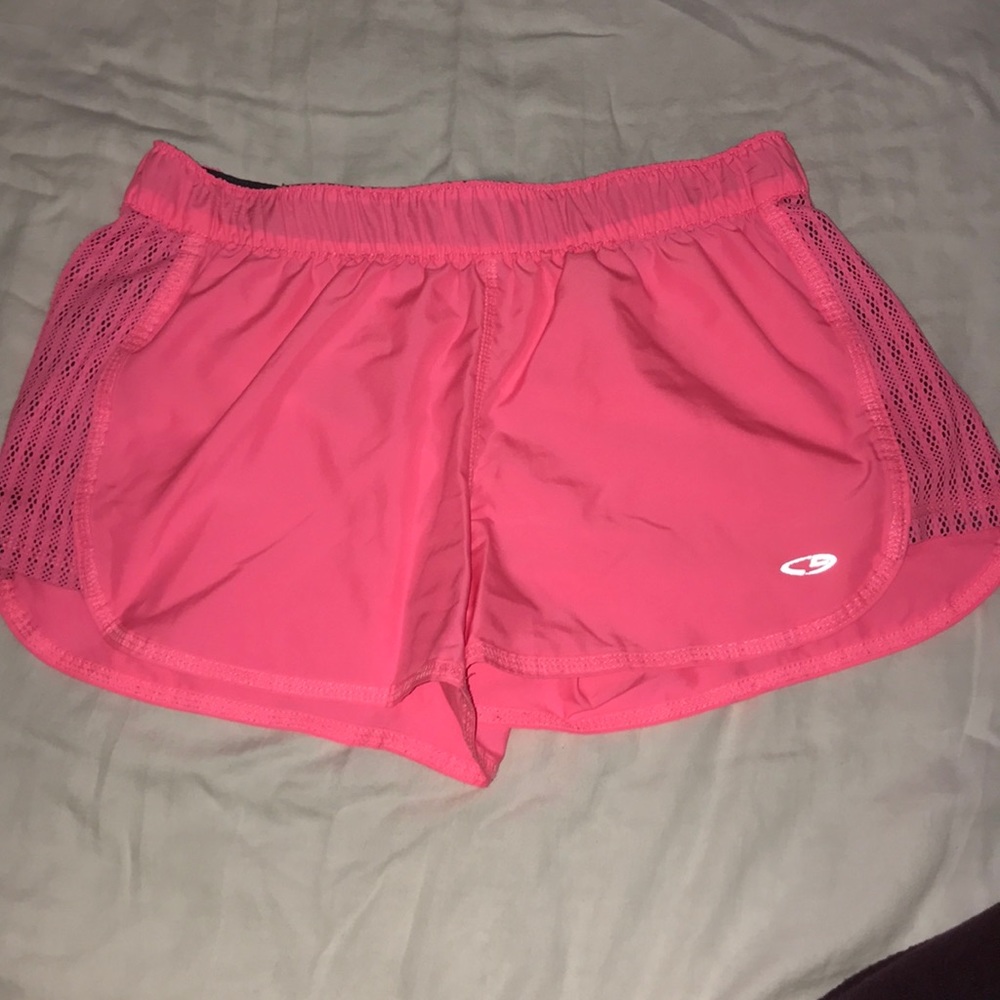 Pink Athletic / Running Shorts (Crocheted Sides)